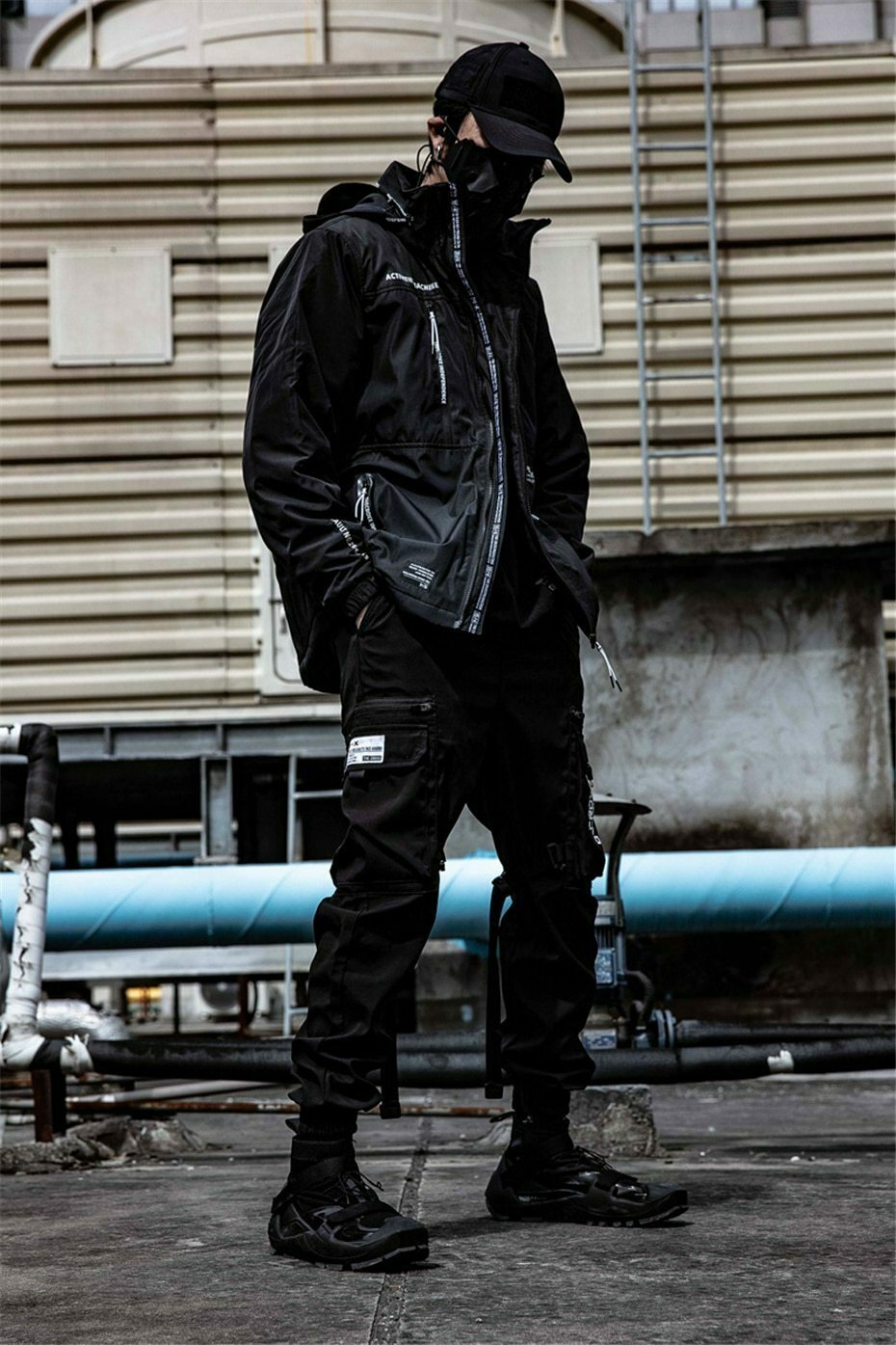 Coquette Aesthetic Dark Matter Padded Windbreaker - Y2K Fashion Statement Piece