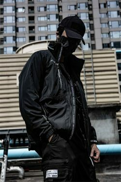 Coquette Aesthetic Dark Matter Padded Windbreaker - Y2K Fashion Statement Piece