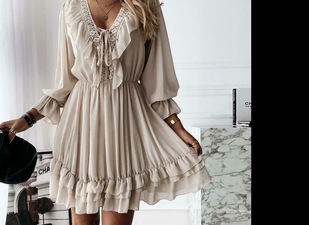 Coquette Aesthetic Dream Chiffon Dress - Y2K Fashion with Grunge and Pastel Goth Vibes