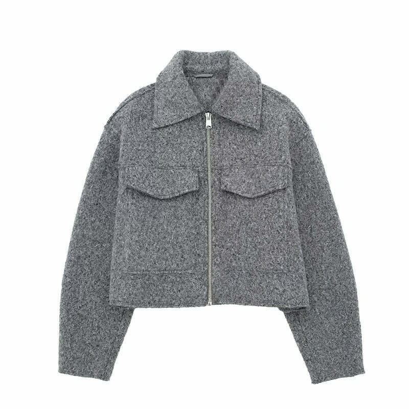 Coquette Aesthetic Ella Cropped Tweed Jacket - Y2K Fashion Statement Piece