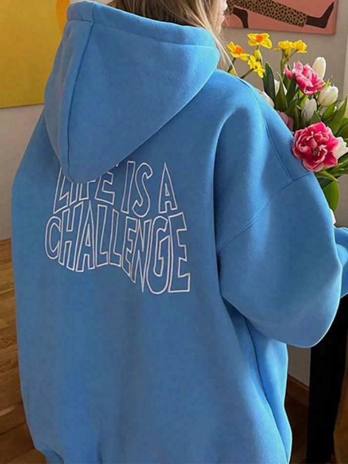 Coquette Aesthetic Embroidered Oversized Hoodie - Y2K Fashion Statement Piece