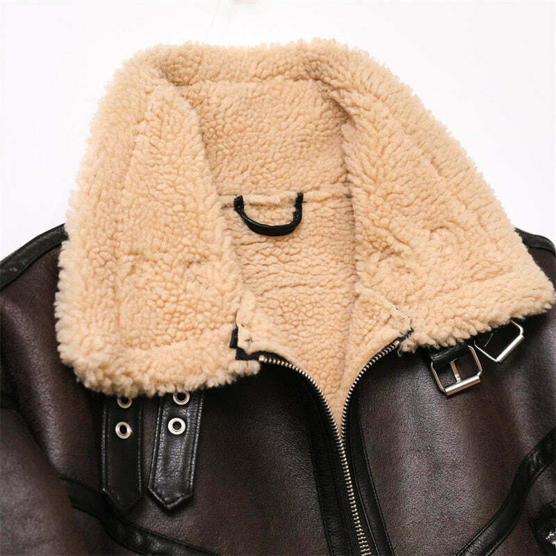 Coquette Aesthetic Faux Leather Jacket: Y2K Fashion with Grunge & Pastel Goth Vibes