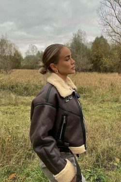 Coquette Aesthetic Faux Leather Jacket: Y2K Fashion with Grunge & Pastel Goth Vibes