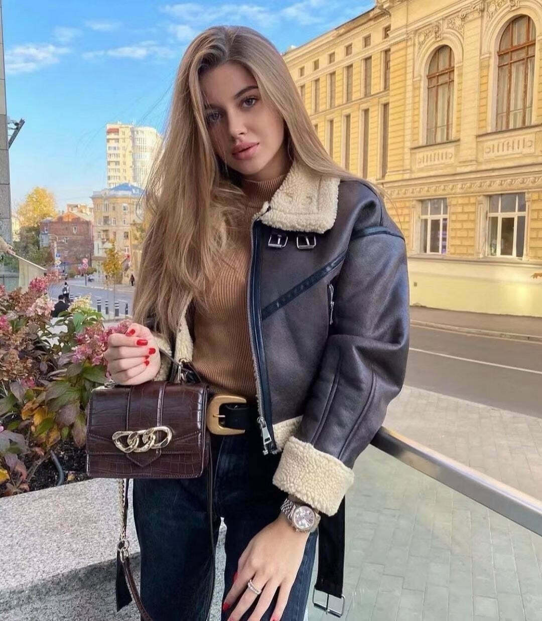 Coquette Aesthetic Faux Leather Jacket: Y2K Fashion with Grunge & Pastel Goth Vibes