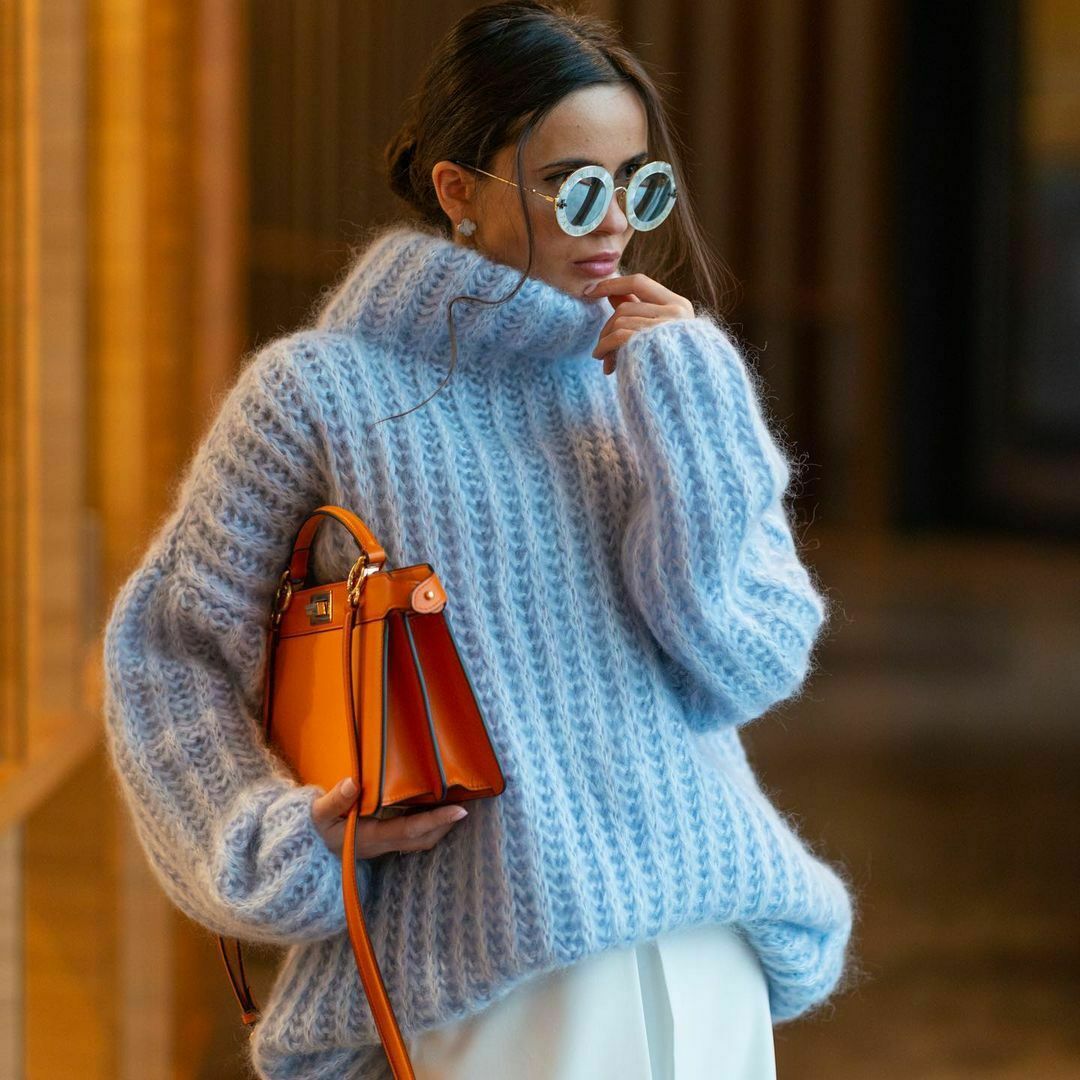 Coquette Aesthetic Fluffy Long-Sleeved Sweater for Y2K Fashion Enthusiasts