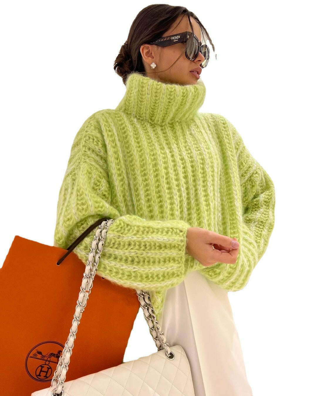 Coquette Aesthetic Fluffy Long-Sleeved Sweater for Y2K Fashion Enthusiasts