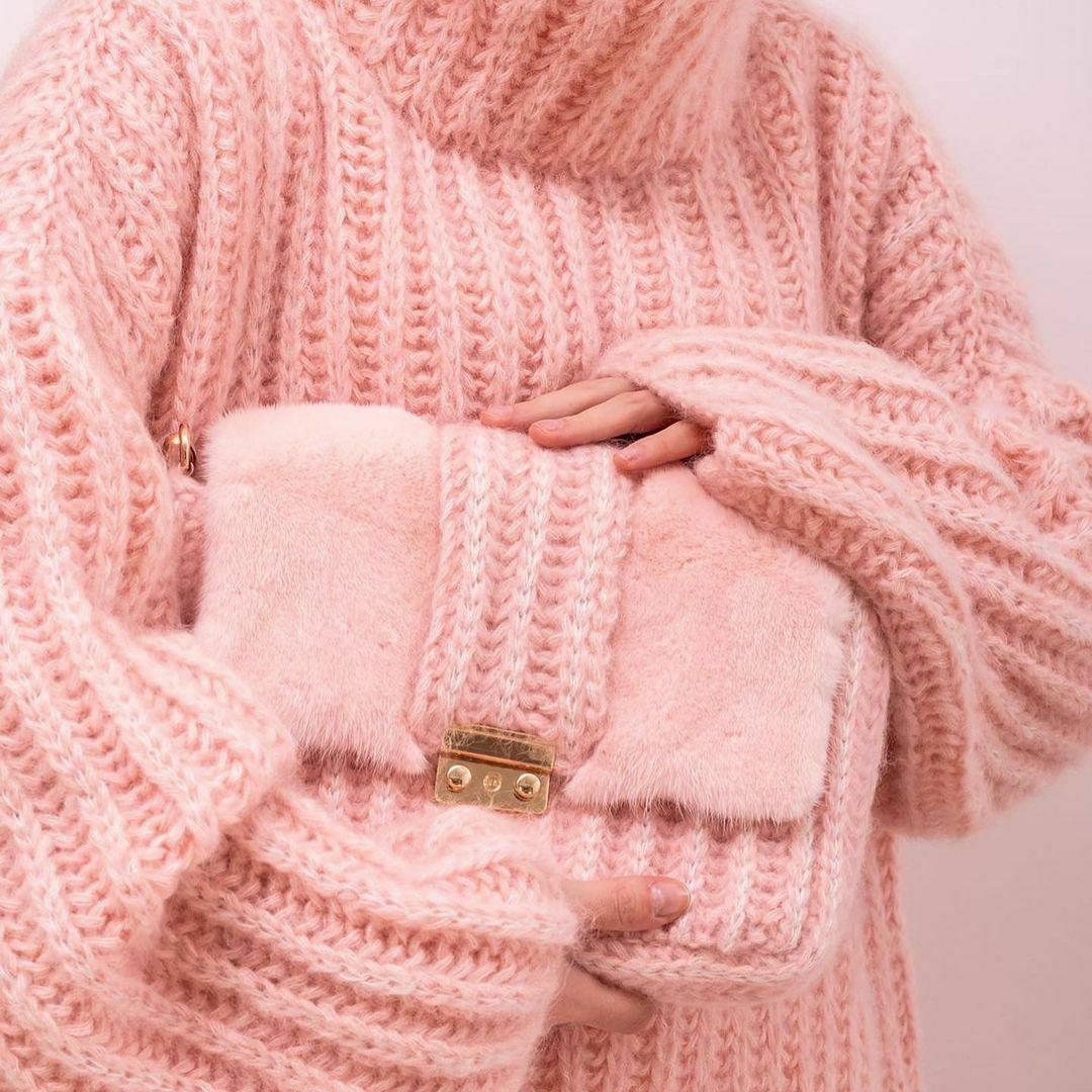 Coquette Aesthetic Fluffy Long-Sleeved Sweater for Y2K Fashion Enthusiasts