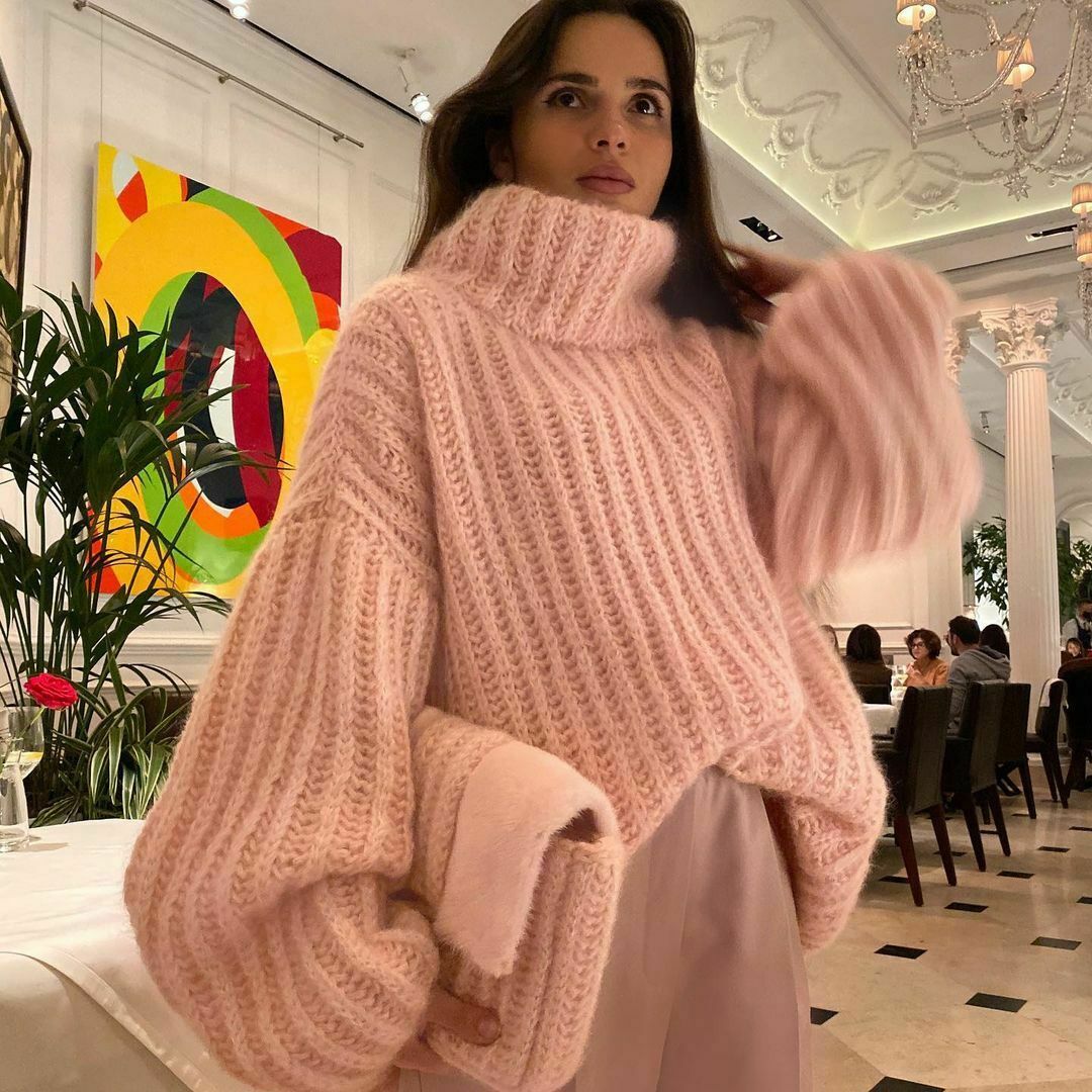 Coquette Aesthetic Fluffy Long-Sleeved Sweater for Y2K Fashion Enthusiasts