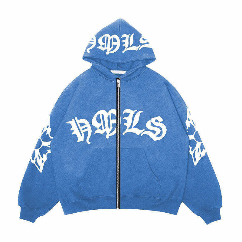 Coquette Aesthetic Foam Zipper Hoodie - Y2K Fashion Women's Grunge Style Cute Tops