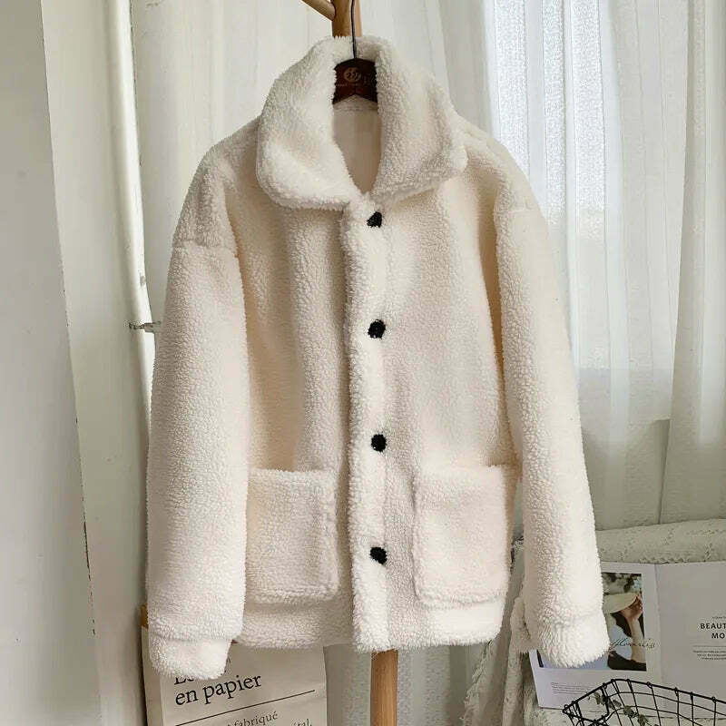 Coquette Aesthetic Fur Overcoat for Women - Y2K Fashion Statement Piece