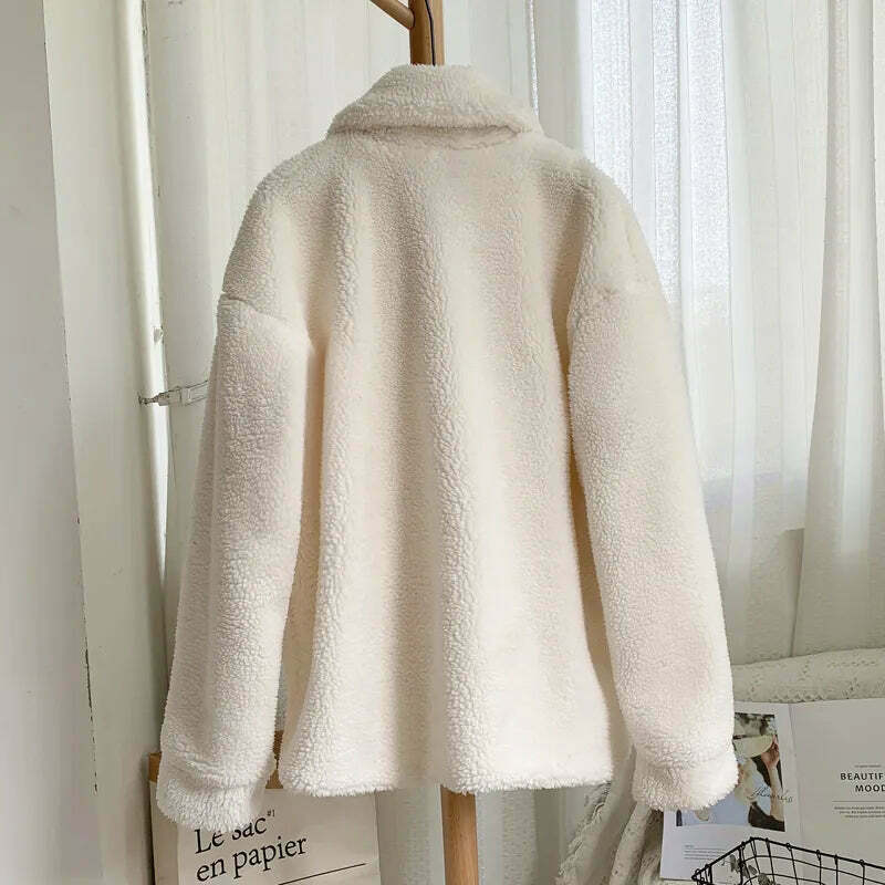Coquette Aesthetic Fur Overcoat for Women - Y2K Fashion Statement Piece