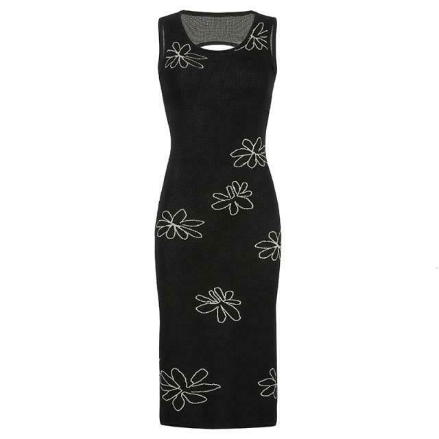 Coquette Aesthetic Gemma Backless Halter Dress - Y2K Fashion Statement for Women