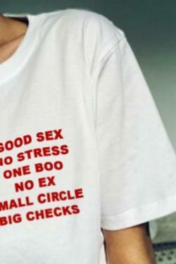 Coquette Aesthetic: Good Sex No Stress T-Shirt - Y2K Fashion Statement for Women