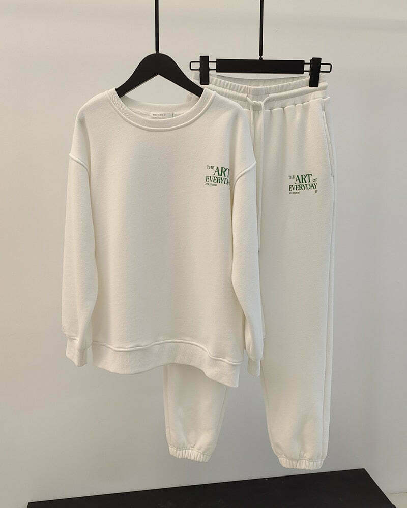 Coquette Aesthetic Gracia Fleece Tracksuit Set - Y2K Fashion Women's Outfit
