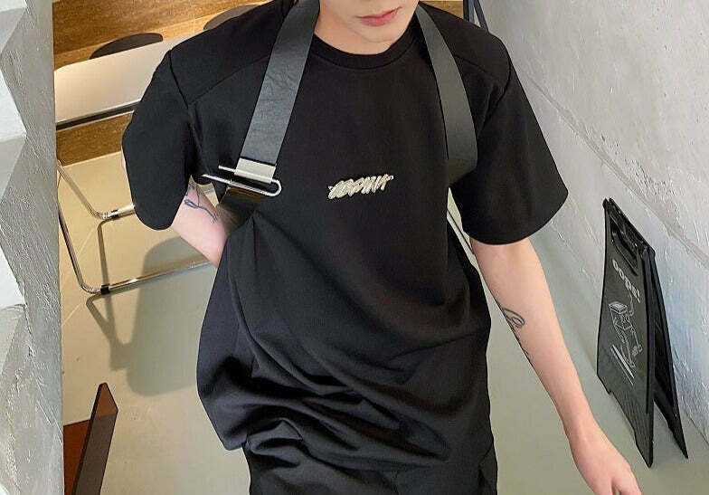 Coquette Aesthetic Harness Strap T-Shirt for Y2K Fashion Enthusiasts