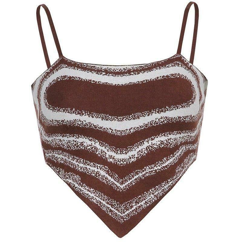 Coquette Aesthetic Heart Print Knit Top - Y2K Fashion - Grunge Style - Cute Pastel Goth Outfit