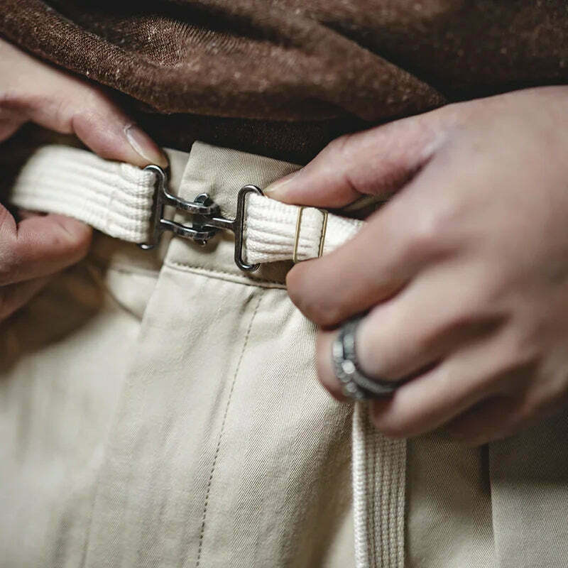 Coquette Aesthetic Herringbone Twill Shorts with Belt - Y2K Fashion Statement Piece
