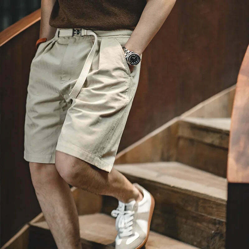 Coquette Aesthetic Herringbone Twill Shorts with Belt - Y2K Fashion Statement Piece
