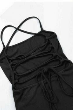 Coquette Aesthetic High Slit Maxi Dress - Y2K Fashion for Grunge & Pastel Goth