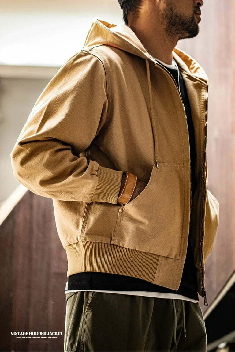 Coquette Aesthetic Hooded Canvas Jacket - Y2K Fashion with Grunge & Pastel Goth Vibes