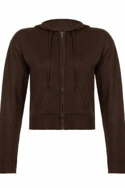 Coquette Aesthetic Hooded Crop Knit Cardigan - Y2K Fashion Women's Clothing
