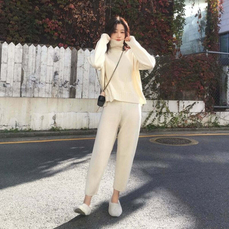 Coquette Aesthetic Ivy High Neck Tracksuit Set - Y2K Fashion Women's Outfit