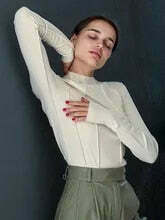 Coquette Aesthetic Kristell Turtleneck: Y2K Fashion Top for Women