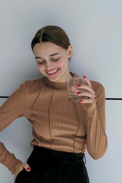 Coquette Aesthetic Kristell Turtleneck: Y2K Fashion Top for Women