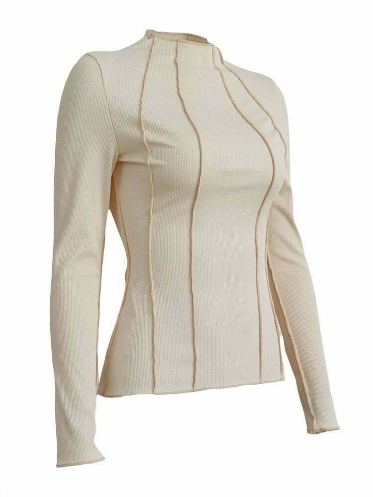 Coquette Aesthetic Kristell Turtleneck: Y2K Fashion Top for Women