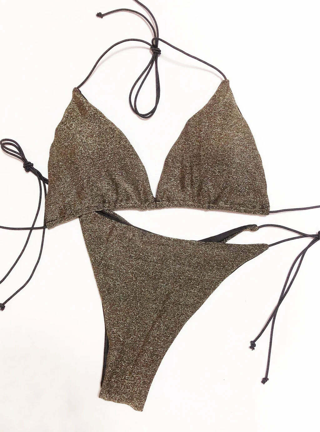 Coquette Aesthetic Lace-Up Bikini - Y2K Fashion Swimwear for Women