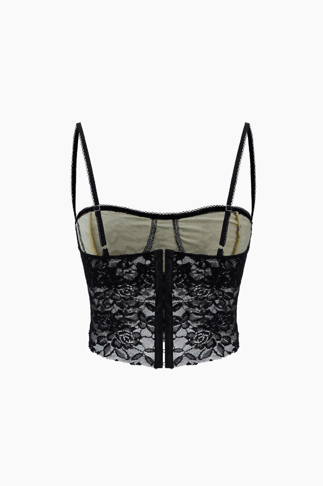 Coquette Aesthetic Lace Cami Top & Bodycon Midi Skirt Set