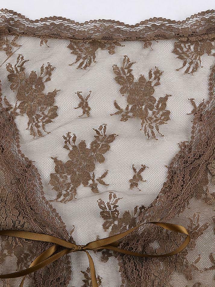 Coquette Aesthetic Lace Crop Blouse: Y2K Fashion, Grunge Style, Cute Tops & Pastel Goth