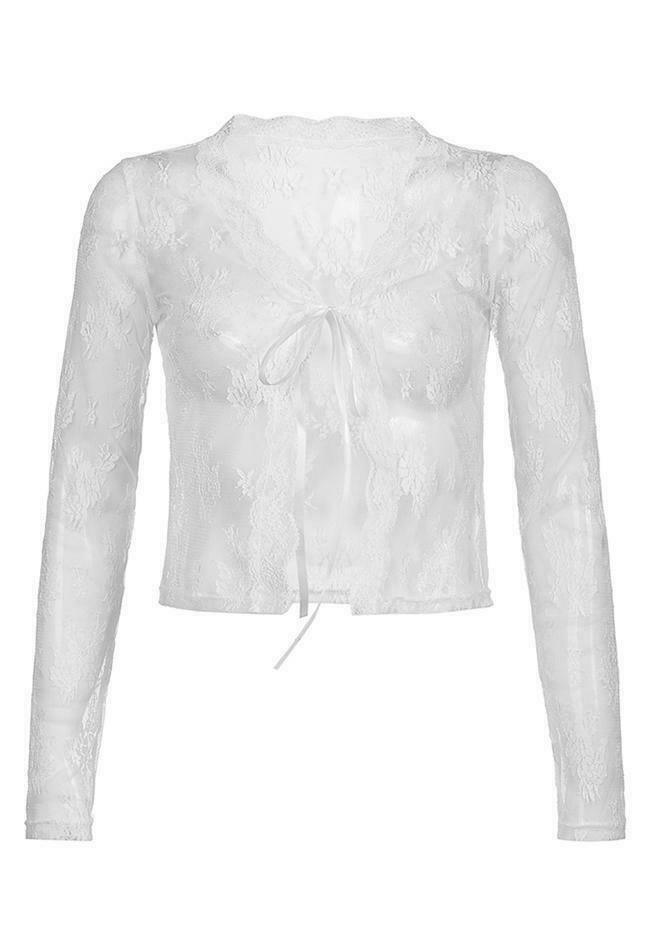 Coquette Aesthetic Lace Crop Blouse: Y2K Fashion, Grunge Style, Cute Tops & Pastel Goth
