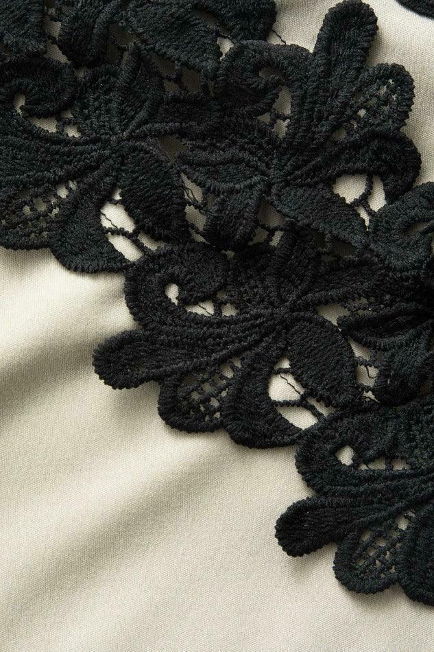 Coquette Aesthetic Lace Panel Midi Dress - Vintage-inspired Y2K fashion with a touch of elegance