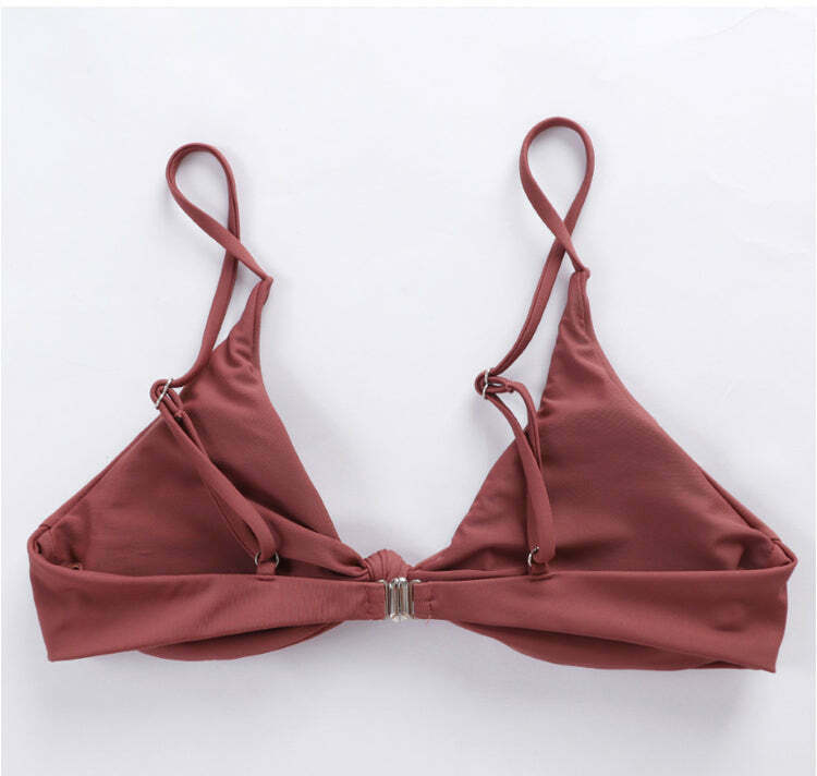 Coquette Aesthetic Ladder Cut Cami Ruched Bikini - Y2K Fashion Grunge Style Cute Tops & Cargo Skirt