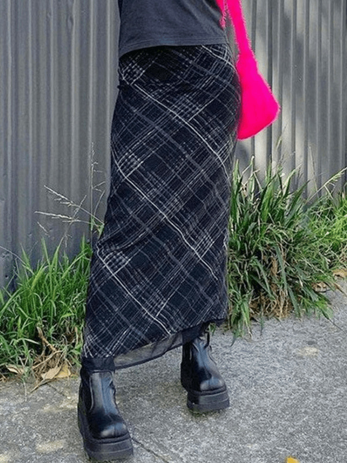 Coquette Aesthetic Layered Midi Skirt - Y2K Fashion with Grunge & Pastel Goth Vibes