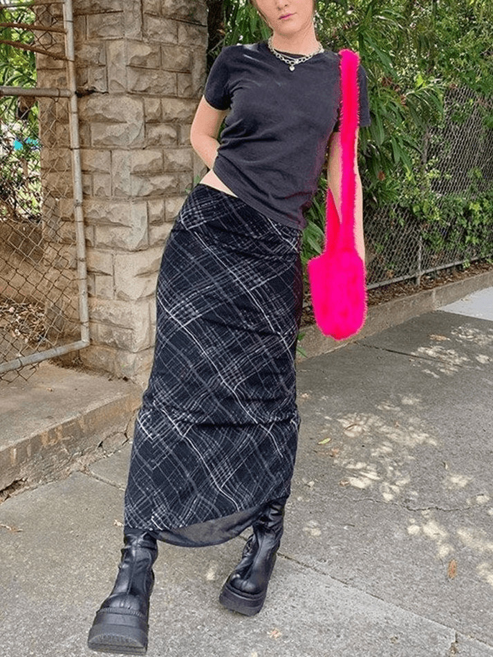Coquette Aesthetic Layered Midi Skirt - Y2K Fashion with Grunge & Pastel Goth Vibes