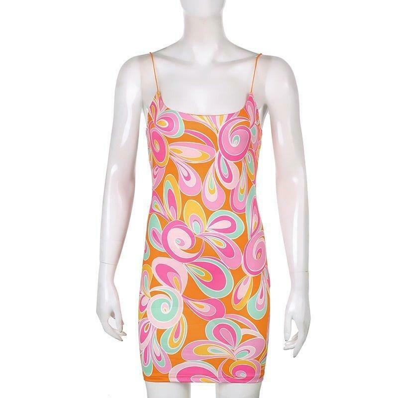Coquette Aesthetic Luna Floral Mini Dress - Y2K Fashion with a Touch of Grunge and Pastel Goth Vibes
