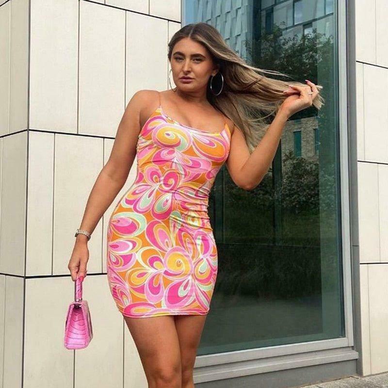 Coquette Aesthetic Luna Floral Mini Dress - Y2K Fashion with a Touch of Grunge and Pastel Goth Vibes
