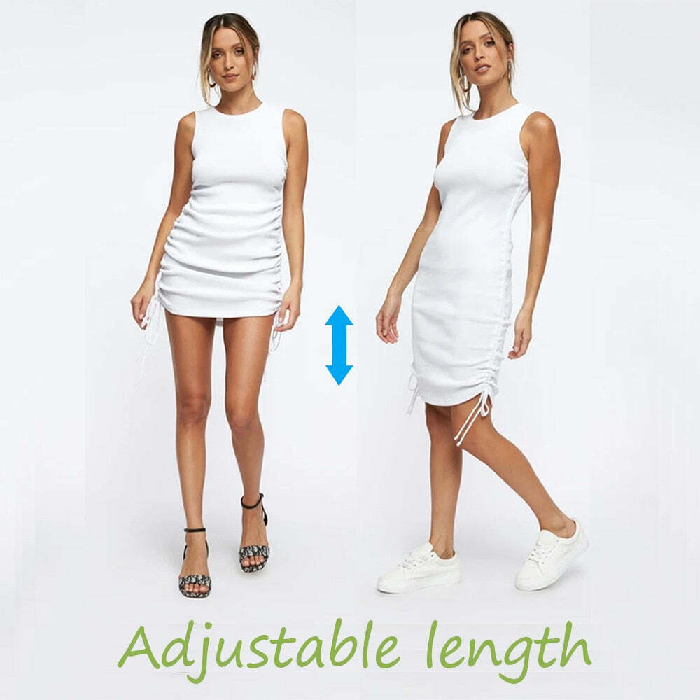 Coquette Aesthetic Mini Dress with Adjustable Fit - Y2K Fashion Inspired Styling