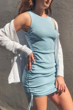 Coquette Aesthetic Mini Dress with Adjustable Fit - Y2K Fashion Inspired Styling