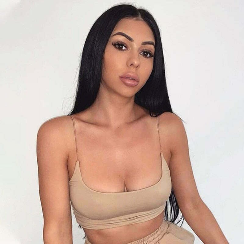 Coquette Aesthetic Mirela Seamless Cami Top in Y2K Fashion - Grunge Style with Pastel Goth Vibes