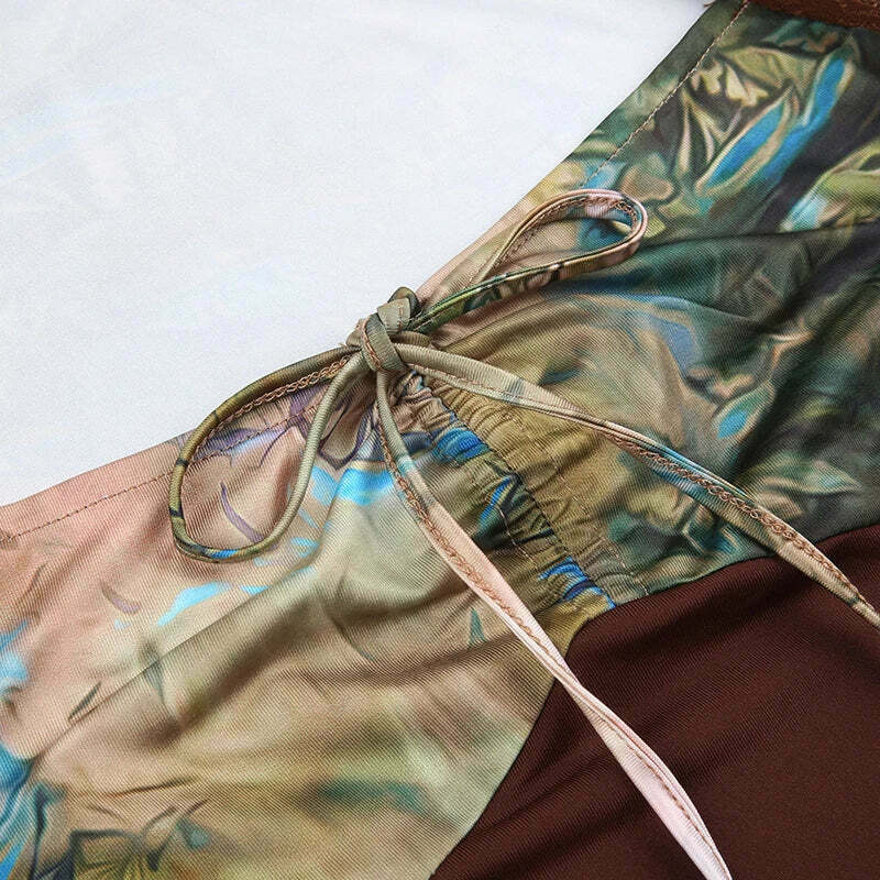Coquette Aesthetic Mocha Mesh Top: Y2K Fashion, Grunge Style, Cute Tops & Aesthetic Pictures