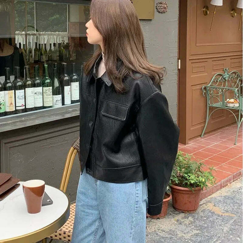 Coquette Aesthetic Mod Mingle Long Sleeves Jacket - Y2K Fashion Grunge Style Cute Tops Cargo Skirt