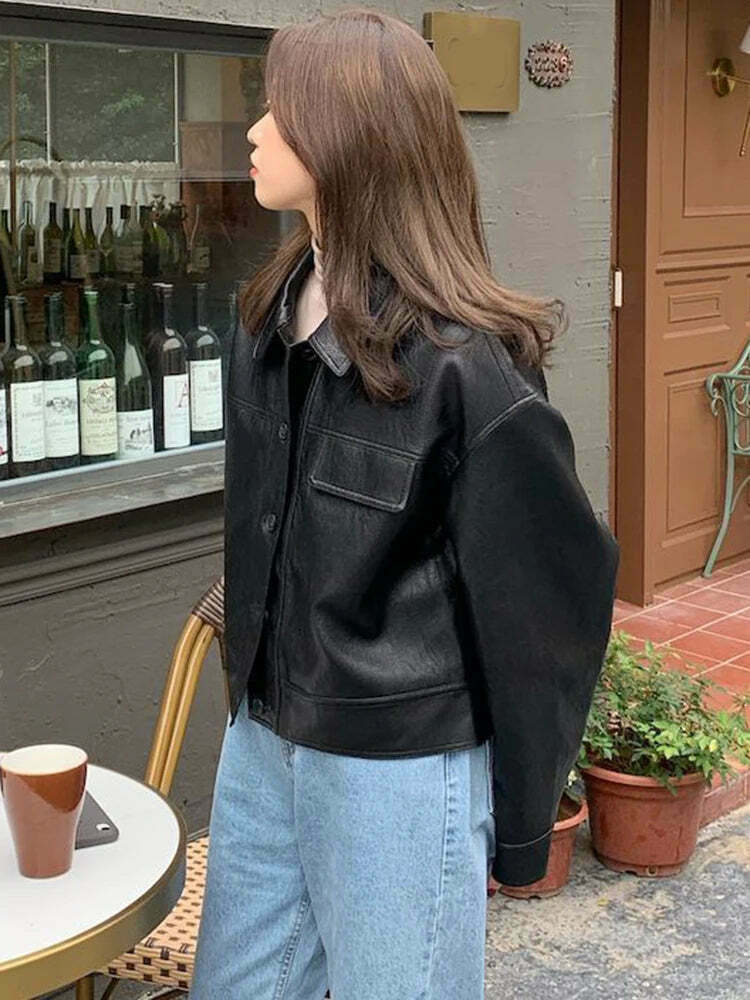 Coquette Aesthetic Mod Mingle Long Sleeves Jacket - Y2K Fashion Grunge Style Cute Tops Cargo Skirt