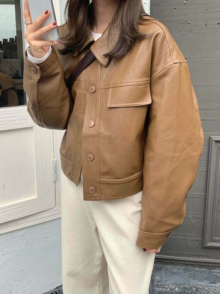 Coquette Aesthetic Mod Mingle Long Sleeves Jacket - Y2K Fashion Grunge Style Cute Tops Cargo Skirt