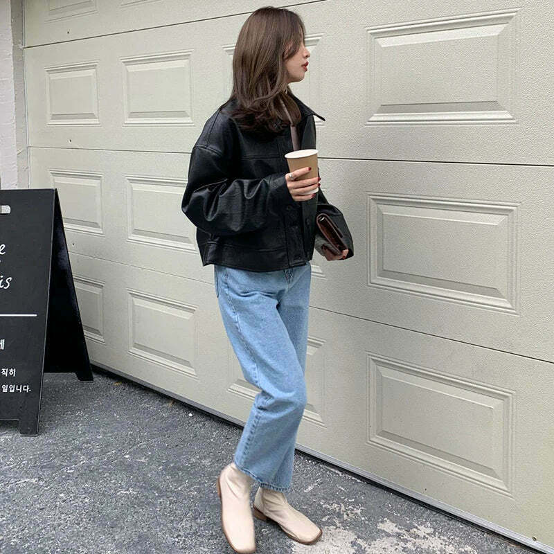 Coquette Aesthetic Mod Mingle Long Sleeves Jacket - Y2K Fashion Grunge Style Cute Tops Cargo Skirt