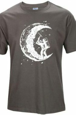 Coquette Aesthetic Moon Graphic Tee - Y2K Fashion Women's Top with Grunge and Pastel Goth Vibes