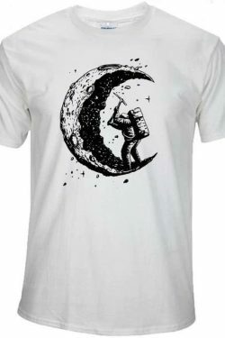 Coquette Aesthetic Moon Graphic Tee - Y2K Fashion Women's Top with Grunge and Pastel Goth Vibes