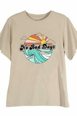 Coquette Aesthetic No Bad Days T-Shirt - Y2K Fashion Women's Cute Tops Grunge Style